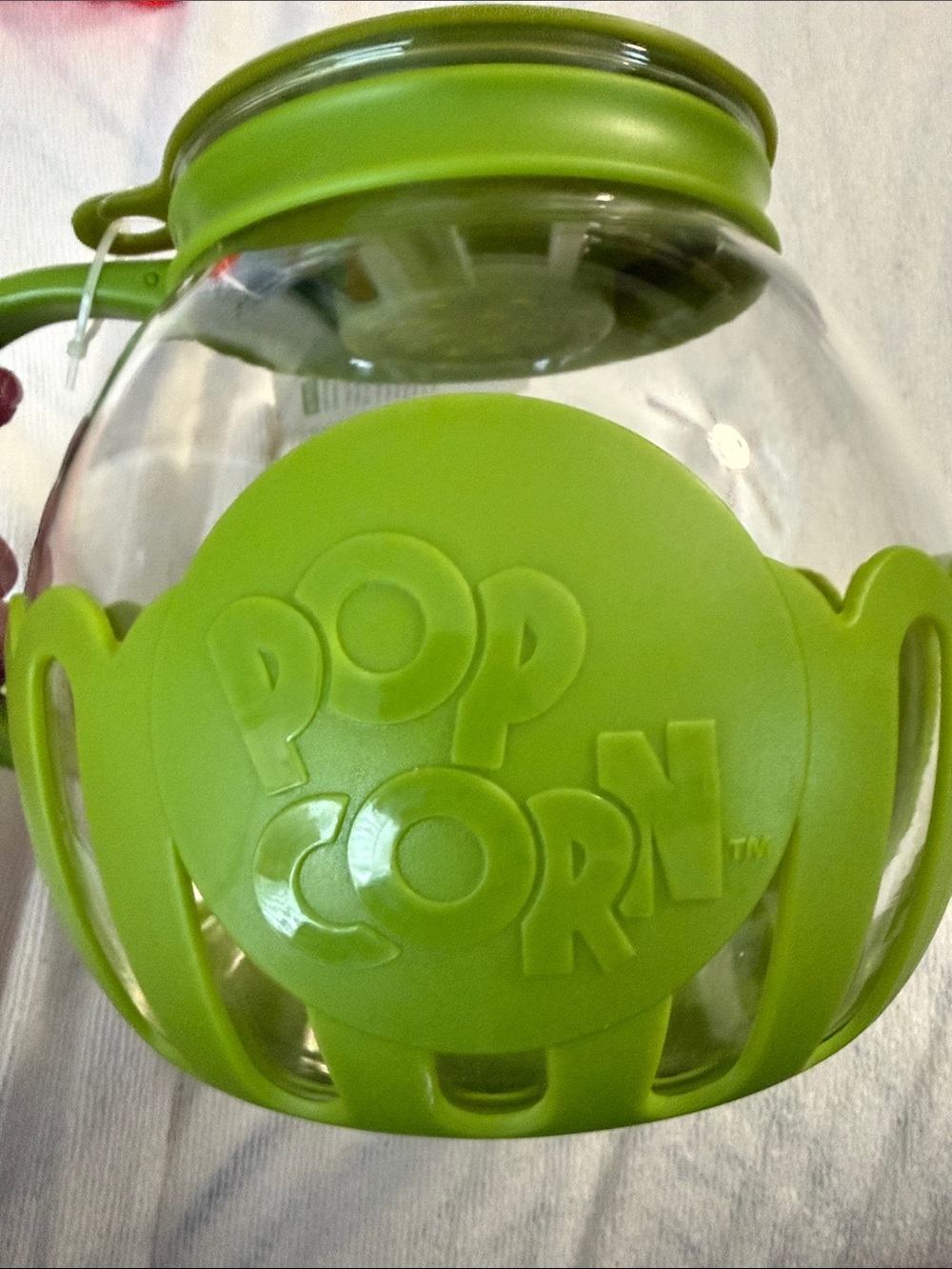 Ecolution Micro-Pop Microwave Popcorn Popper 3QT Temperature Safe Glass Green